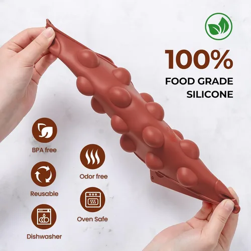 Miniatura 5 de Moldes de silicona para bombas de chocolate caliente de 24 agujeros, 2 paquetes de mini moldes de semiesfera de 1 pulgada de media esfera para hacer