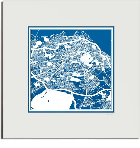 Miniatura 137 de O3 Design Studio Mapa de corte de papel Madrid negro mate de 20 x 20 pulgadas