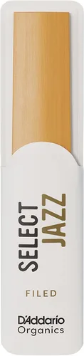 Miniatura 4 de D'Addario Organic Select Jazz - Cañas de saxofón barítono archivadas – Cañas de saxofón – Selladas individualmente – 3 suaves, paquete de 5