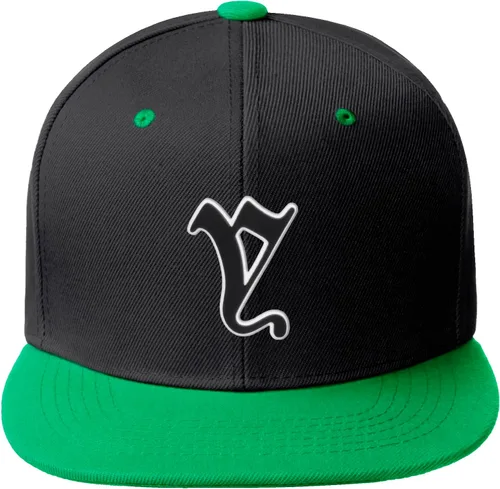 Miniatura 1201 de Daxton Gorra clásica con visera de billete plano con letras del alfabeto inglés antiguo de la A a la Z