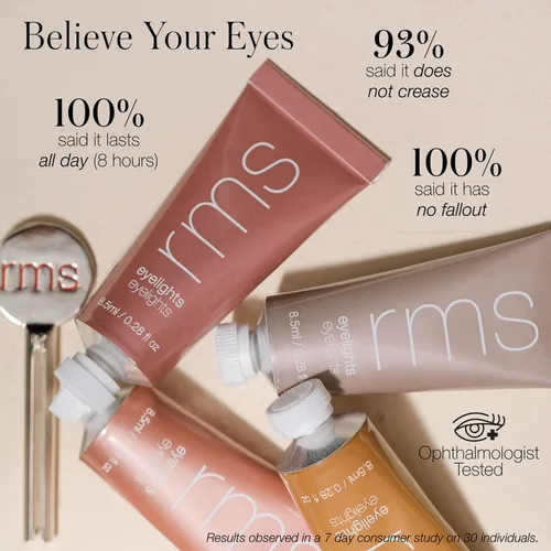 Miniatura 6 de RMS Beauty Eyelights Crema de Sombra de Ojos, Sombra de Ojos en Crema Hidratante de Larga Duración para un Color Natural Luminoso y Ajustable, Aurora