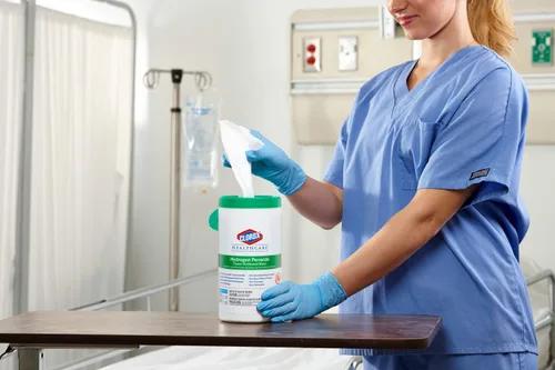 Miniatura 8 de Toallitas limpiadoras orgánicas con peróxido de hidrógeno Clorox Saalfeld tamaño L: 6.75 x 9 pulgadas (paquete de 570 unidades, 30824SPG 30824), 1