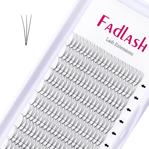 Miniatura 22 de Extensiones de pestañas postizas en abanico 10D Extensiones de pestañas postizas prefabricadas 0.05 0.07 de grosor Extensiones de pestañas postizas