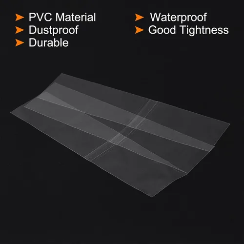 Miniatura 4 de PATIKIL Bandas retráctiles perforadas de 6.102 x 1.575 in, paquete de 400 bandas termocontraíbles de PVC para tapas de diámetro de 3.74 a 3.82