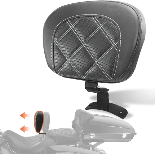 Miniatura 10 de FOVPLUE Respaldo de piloto, kit de almohadilla ajustable para respaldo del conductor para Harley Touring CVO Road Glide Road King Electra Glide