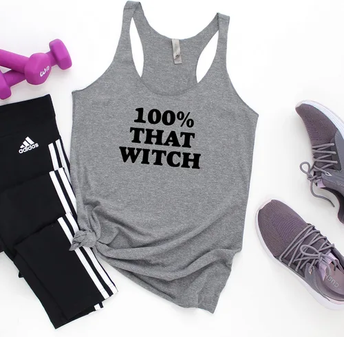 Miniatura 23 de Camiseta sin mangas con espalda cruzada para mujer, regalo para ella, camisas con refranes, camiseta de yoga, canción