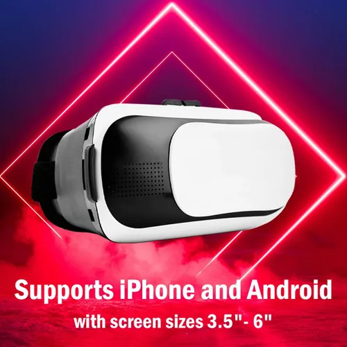 Miniatura 2 de Visor de realidad virtual para juegos móviles, películas y realidad aumentada para Android y iPhones de 3.5 a 6 pulgadas Correas y lentes