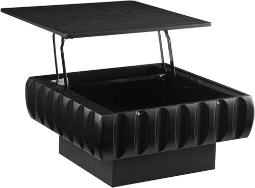 Miniatura 7 de Mesa de Centro con Tapa Elevable Mesas de Centro Cuadradas para Muebles de Sala de Estar Acanalada Pequeña con Gran Centro de Almacenamiento Oculto