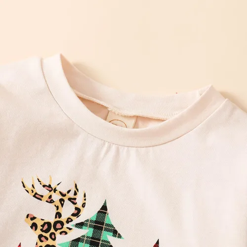Miniatura 3 de Fernvia Mameluco de Navidad para bebé recién nacido, traje de manga larga con cuello redondo