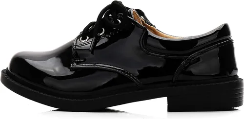 Miniatura 2 de Zapatos de esmoquin brillantes para niños, zapatos Oxford de vestir de charol para niños