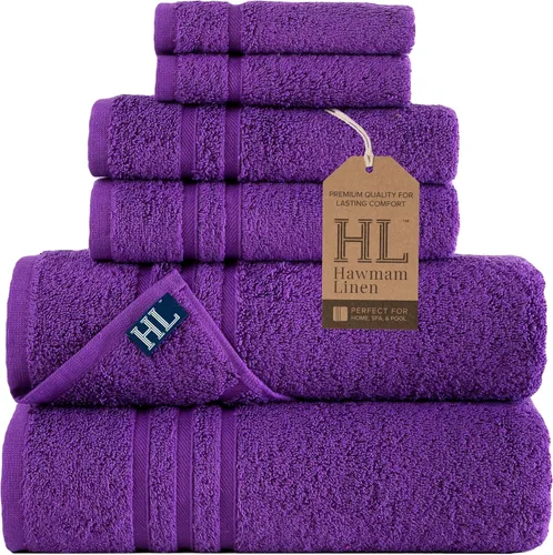 Miniatura 53 de Juego de 6 toallas de baño negras para baño, algodón turco original, suave, absorbente y de primera calidad, 2 toallas de baño, 2 manos y 2 toallas