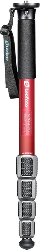 Miniatura 9 de Leofoto MPQ-325C Monopod, fibra de carbono premium, resistente al agua, sección de 5 patas, perno de montaje convertible, correa de muñeca (azul)