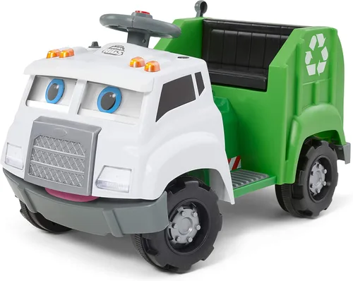 Miniatura 9 de Kid Trax Real Rigs - Camión de bomberos interactivo para niños de 1.5 a 4 años, batería y cargador de 6 voltios, efectos de sonido, rojo, grande