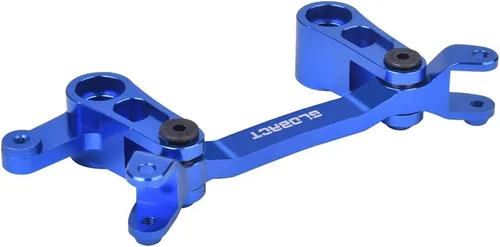 Miniatura 4 de GLOBACT Manivela de dirección de aleación de aluminio y enlace de dirección, con rodamiento de bolas, juego de piezas de actualización para 1/10 Azul