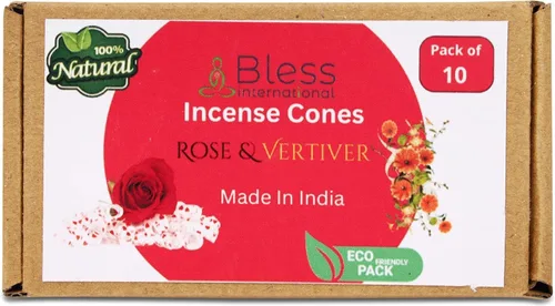 Miniatura 40 de Bless International Flor de naranja 100% natural - Conos de incienso hechos a mano, sumergidos a mano, orgánicos, sin productos químicos
