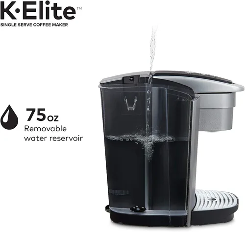 Miniatura 8 de Keurig C K-Elite Maker, cafetera de cápsulas K-Cup de una sola porción, con capacidad de café helado, extra incluida, 75 onzas, paquete de filtros