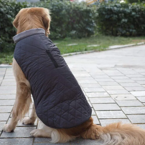 Miniatura 5 de Abrigo de invierno para perro, chaqueta reversible para perro, impermeable, reflectante, para clima frío, para perros pequeños, medianos y grandes