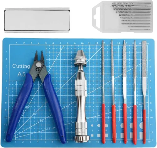 Miniatura 2 de Juego de 50 herramientas básicas de modelador, juego de manualidades compatible con Gundam, herramientas de construcción de pasatiempos
