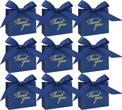 Miniatura 13 de DECHISY Paquete de 24 bolsas pequeñas de regalo de agradecimiento, bolsas de regalo de fiesta, cajas con lazo dorado, bolsas de regalo de papel Negro