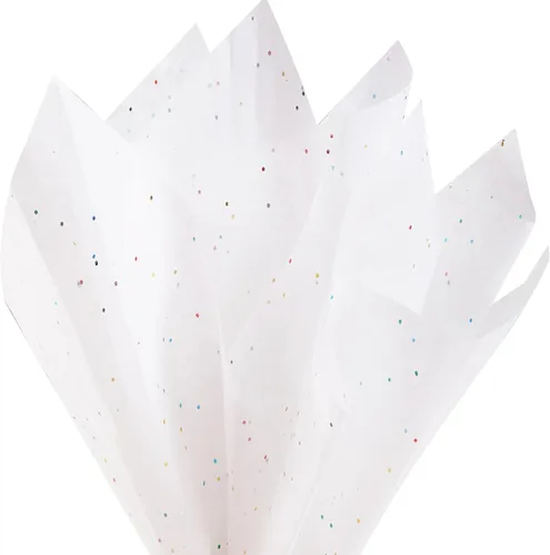 SUNCOLOR 120 hojas de papel de seda blanco de 20 x 14 pulgadas para bolsas de regalo, papel de seda con purpurina para manualidades
