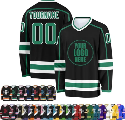 Miniatura 34 de Camiseta de hockey personalizada para hombres/mujeres/jóvenes/niños, nombre personalizado/número/logotipo de gran tamaño camiseta de entrenamiento