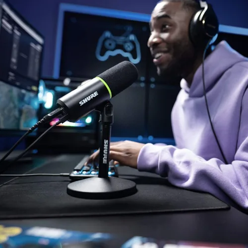 Miniatura 2 de Shure MV6 Micrófono para Juegos – Micrófono USB Dinámico para Juegos y Transmisiones de PC con Silencio táctil, Cancelación de Ruido, Soporte