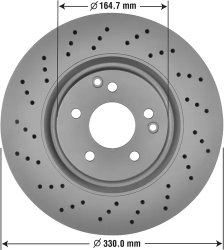 Miniatura 2 de Goodyear Frenos 213182GY Rotor de freno delantero con revestimiento antiox premium para Mercedes-Benz C230 07-03, C320 05-03, CLK350 09-06, SLK300