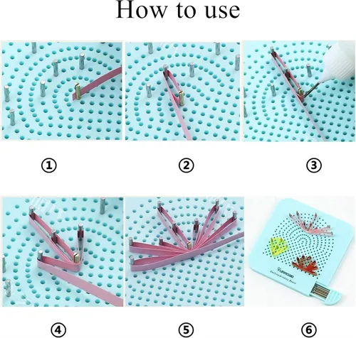 Miniatura 7 de Kit de relleno de papel para principiantes y adultos, 1860 tiras de papel en 3 tamaños, juego completo de herramientas de relleno con bolígrafo