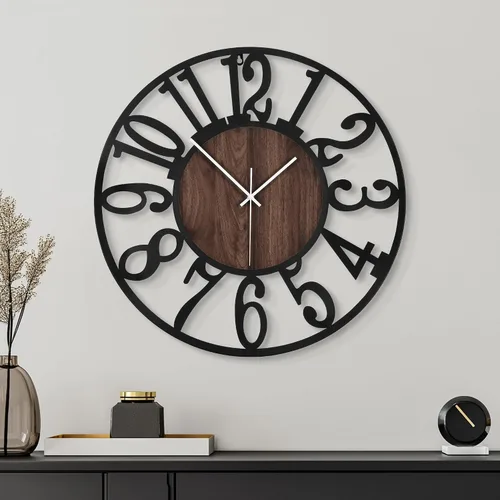 Miniatura 6 de Reloj de pared silencioso de 20 pulgadas con luz nocturna, reloj de pared decorativo que brilla en la oscuridad, funciona con pilas, relojes