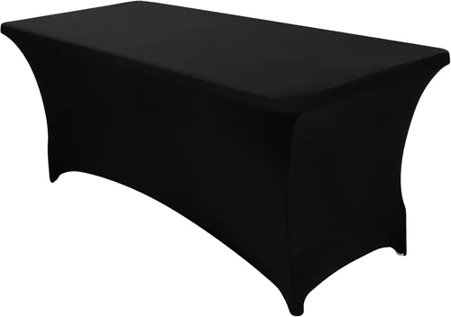 Miniatura 20 de SEPARO Paquete de 2, Cubierta de Mesa de Spandex Fucsia de 8 Pies, Mantel Rectangular Ajustado Estirable de 6 pies, Sin Arrugas para Fiestas, Ferias