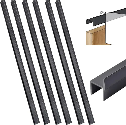 Miniatura 7 de Leinuosen 6 rieles de archivador de PVC para colgar documentos, color negro, para lados de cajón, tamaño carta, organizador de archivos, 15.8
