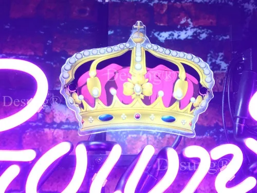 Miniatura 2 de 24 x 10 pulgadas Crown Royals Neon Sign Light HD Vivid Printing Technology Man Cave Beer Bar Pub Lámpara de tubo real hecha a mano LED Neon Tubing