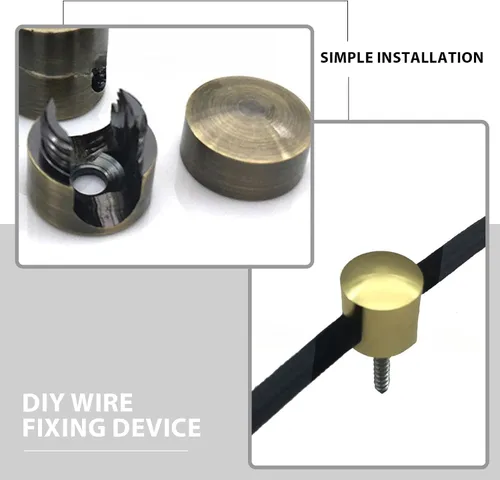 Miniatura 5 de 6 clips de gestión de cables, soporte de cable de aluminio, soporte de cable para cables de araña de fijación, dorado
