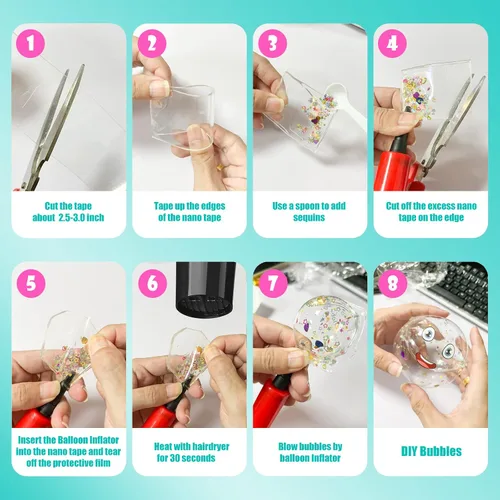 Miniatura 3 de Kit de burbujas de nanocinta, juguetes para niñas, kit de manualidades DIY, cosas geniales para niñas, cosas lindas, cosas geniales para niños