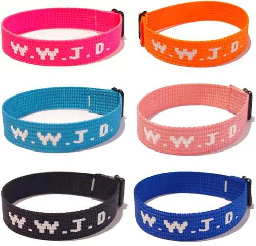Miniatura 71 de Long tiantian WWJD - Pulsera con texto en inglés «What Would Jesus Do», pulseras WWJD para mujeres, pulseras W.W.J.D para hombres, joyería