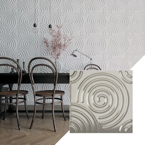 Miniatura 43 de Ekena Millwork WP20X20SPWH 19 5/8 pulgadas de ancho x 19 5/8 pulgadas de alto en espiral EnduraWall decorativo 3D Panel de pared cubre 2.67 pies