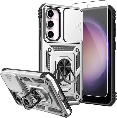 Miniatura 11 de Funda para Galaxy S23 FE, con protectores de pantalla y funda para cámara, [grado militar] de 16 pies. Funda a prueba de caídas con funda protectora