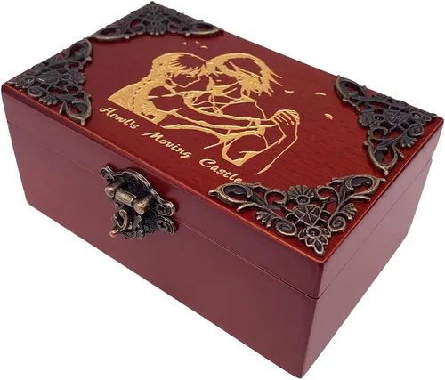 Miniatura 4 de Youtang - Caja de música de joyería con espejo, caja de música tallada en madera con mecanismo de cuerda, caja de regalo para cumpleaños, Movimiento