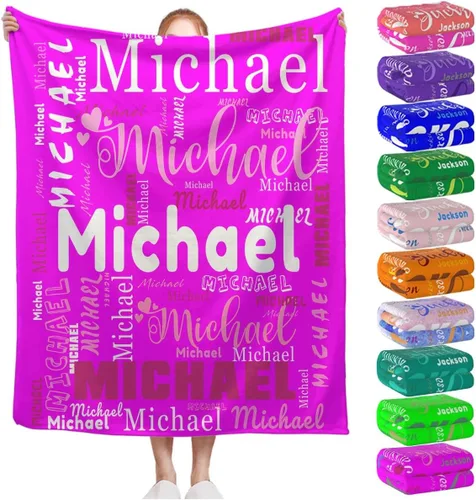 Miniatura 8 de Manta personalizada con nombre para niños, niñas, niños, adultos, hombres y mujeres, mantas personalizadas con nombre, regalos personalizados