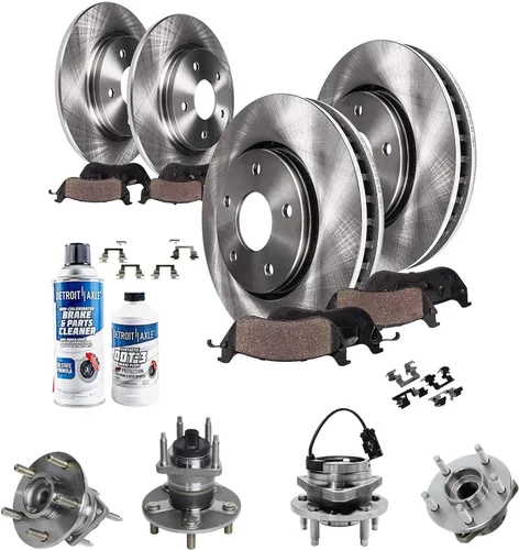 Miniatura 49 de Detroit Axle - 4 rotores de freno para Ford 2012 2013 2014 F-150 Lobo, repuesto de rotores de freno de disco: rotor delantero de 13.78 pulgadas