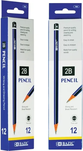 Miniatura 9 de BAZIC PRODUCTS Lápices de madera #2B, 12 unidades, para dibujo de aula escolar