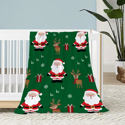 Miniatura 34 de Manta de Navidad para bebé, manta pequeña de Navidad a cuadros rojos, manta de Navidad para invierno, para mascotas, manta para envolver cuna