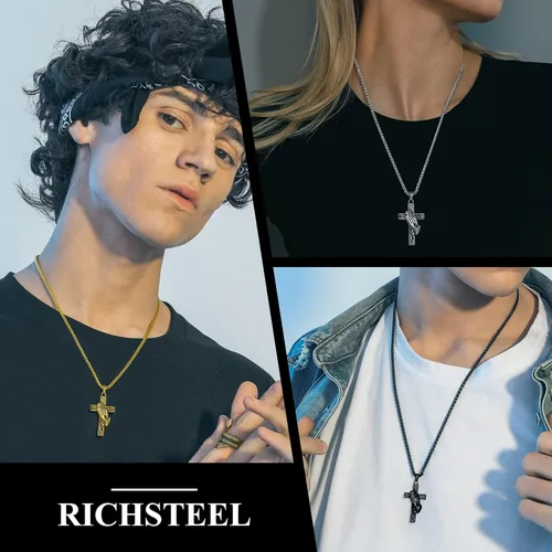 Miniatura 3 de Richsteel Collar de urna para cenizas, joyería de cremación, colgante de recuerdo conmemorativo con cadena