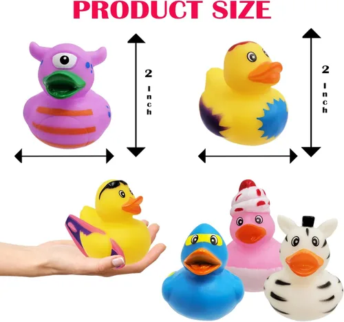 Miniatura 3 de Surtido de patos de goma para niños, regalos de cumpleaños de baño, baby showers, incentivos para el aula, playa de verano y actividad