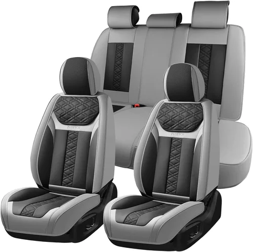 Miniatura 31 de FLORICH Fundas de asiento delantero, 2 piezas, fundas de asiento para automóviles, fundas de asiento universales de cuero de lujo, accesorios