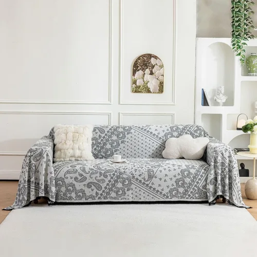 Miniatura 49 de ROOMLIFE Funda de sofá con estampado de leopardo para sofá de 3 plazas, lavable, protector de muebles para perros, funda de sofá suave