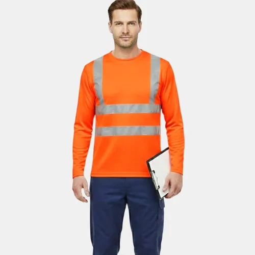 Miniatura 3 de HYCOPROT Hi Vis - Camisas de seguridad de manga larga de alta visibilidad, camisa reflectante para hombres y mujeres, camiseta de construcción