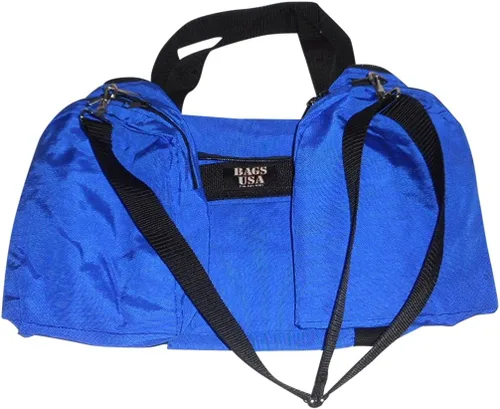 Miniatura 46 de Bolsa de lona triple grande con apertura en U, bolsillo frontal y dos compartimentos laterales, perfecta bolsa de cabina fabricada en Estados Unidos.