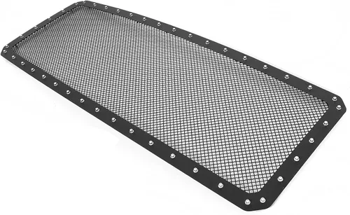 APS Rejilla de acero inoxidable de alta calidad con remaches de malla negra compatible con Ford F250 F350 F450 F-550 SD 2011 2012 2013 2014 2015