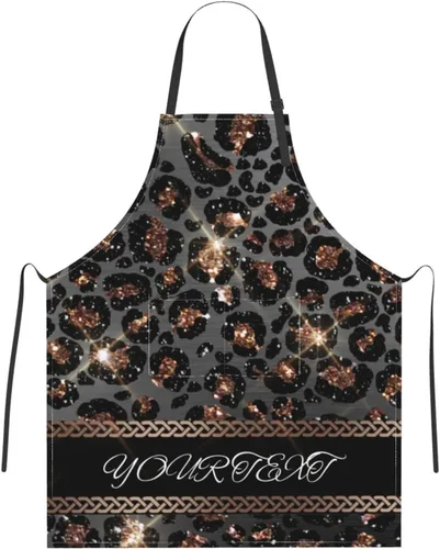 Miniatura 15 de Delantal personalizado para hombres y mujeres, delantal ajustable unisex con bolsillos, delantales personalizados para cocinero y chef